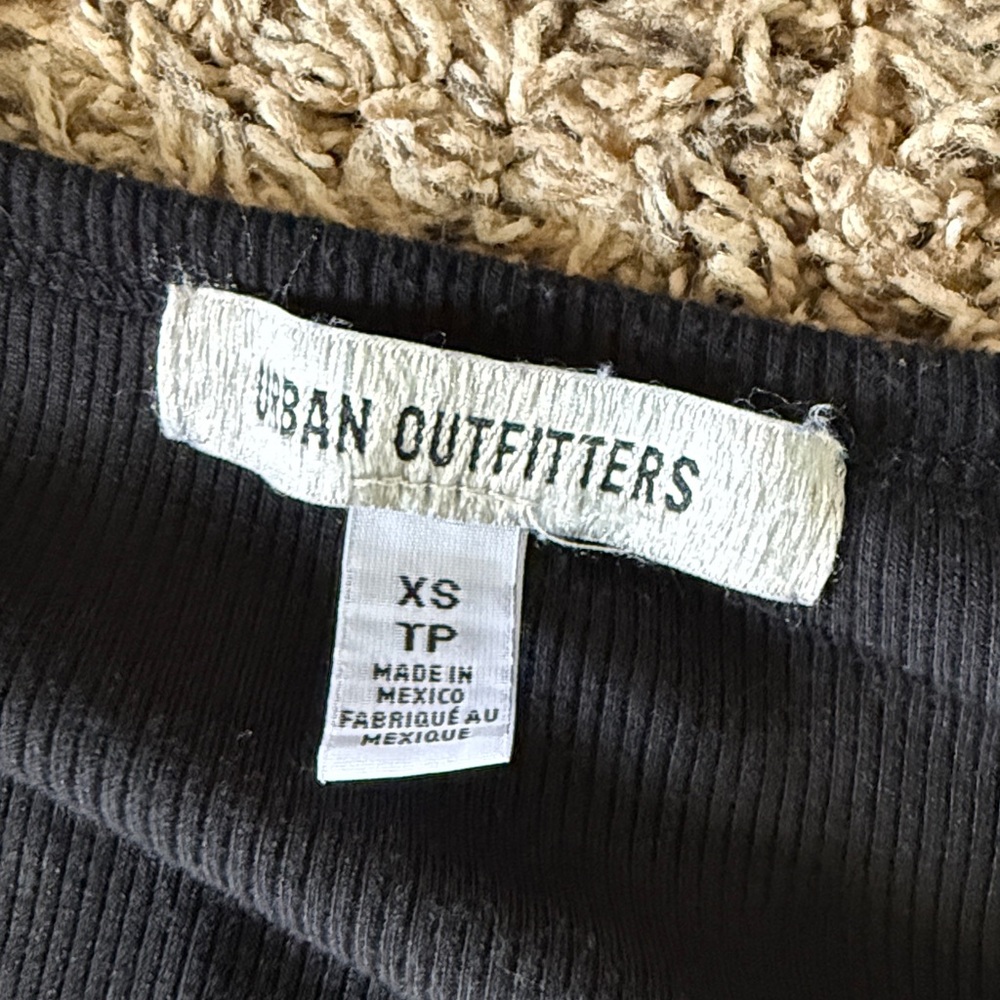 Black long sleeve henley skater dress - Picture 2 of 2